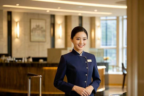 河南酒店前厅服务员工装定做要点,郑州定做